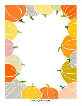Pretty Pumpkins Border page border