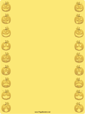 Pumpkins Halloween Border page border