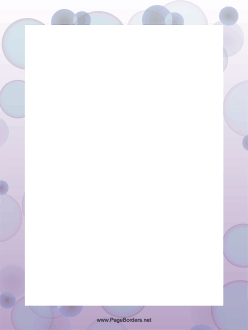 Purple Bubbles Border page border