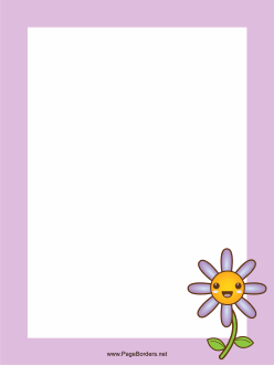 Purple Daisy Border page border