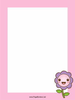 Purple Flower Border page border