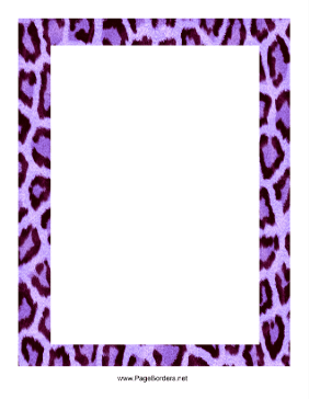Purple Leopard Print Border page border
