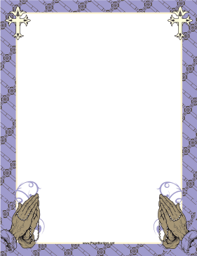 Purple Prayer Border page border