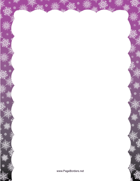 Purple Snowflake Border page border