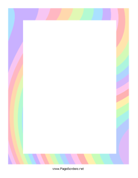 Rainbow Swirl Border page border