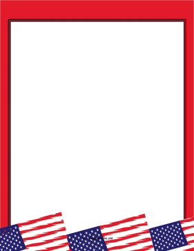 american flag page border