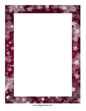Red Christmas Stars Border page border