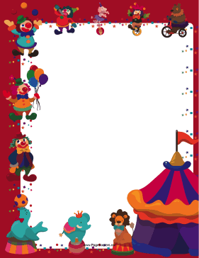 Red Circus Border page border