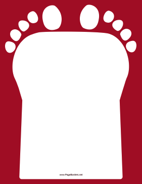 Red Footprint Border page border