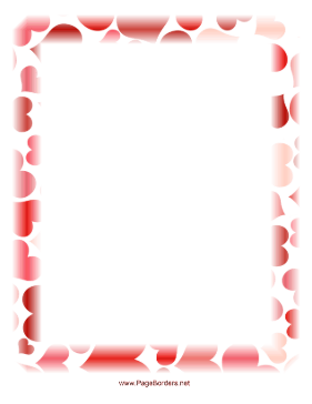 Red Hearts Border page border