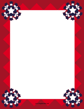 Red Patriotic Border page border