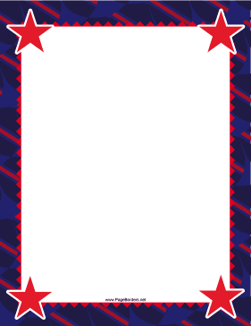 Red Stars Border page border