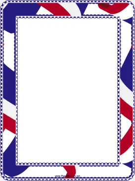 Red White and Blue Border page border