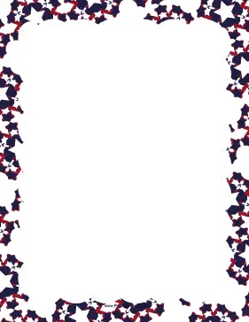 Red White and Blue Cut-out Border page border