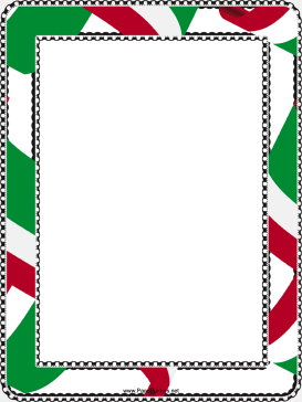 Red White and Green Border page border