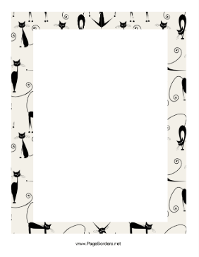 Retro Cats Border page border
