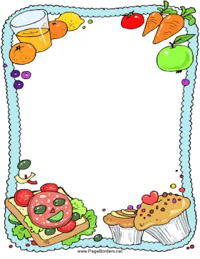 Sandwich And Snacks page border