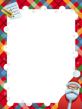 Santa List Christmas Border page border