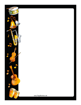 Saxophones Border page border