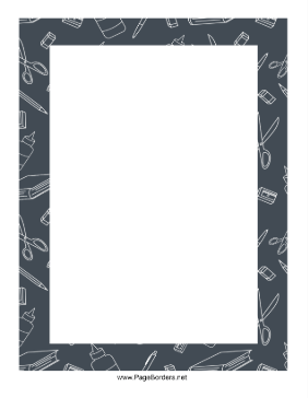 School Chalkboard Border page border