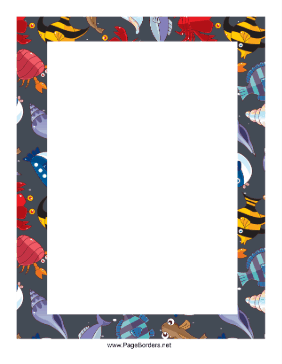 Sea Creatures Border page border
