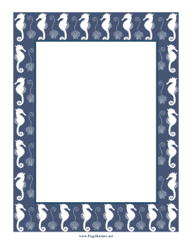 Seahorse Border page border