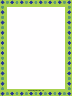 Shapes Green Border page border