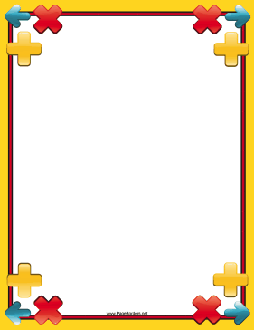 Simple Math Border page border