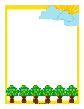 Smiling Trees Border page border