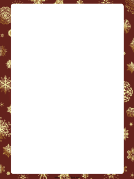 Snowflakes Christmas Border page border