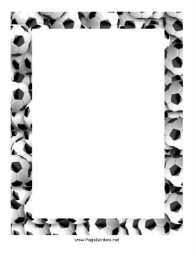 Soccer Balls Border page border