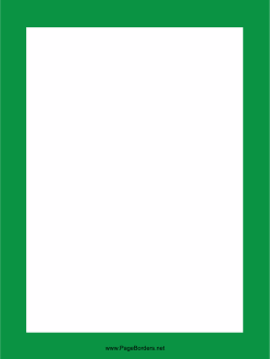 Solid Green Border page border