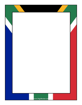 South Africa Flag Border page border
