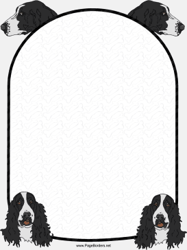 Spaniel Dog Border page border