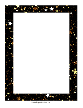 Sparkly Stars Border page border
