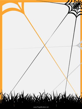 Spider Web Halloween Border page border