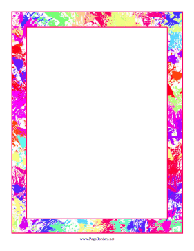 Splash Border Rainbow page border