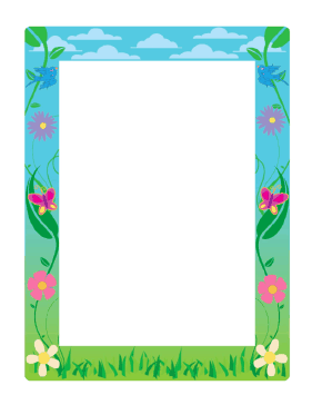 Spring Border page border