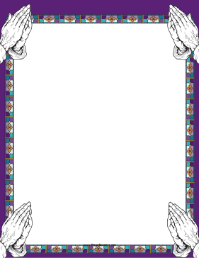 Stained Glass Prayer Border page border