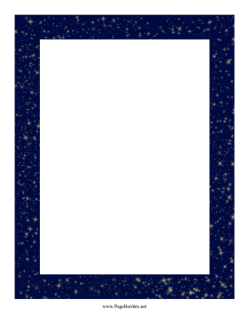 Starry Night Sky Border page border