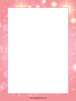 Stars Pink Border page border