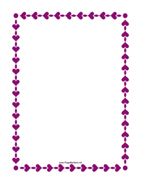 String of Hearts Border page border