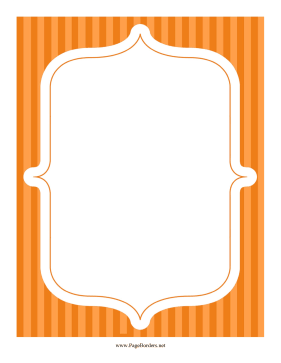 Stripe Frame Orange page border
