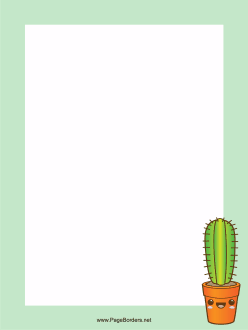 Tall Cactus Border page border