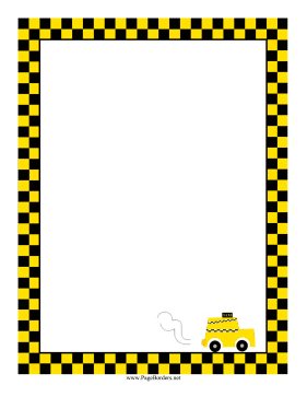 Taxi Cab Border page border