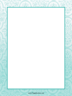 Teal Abstract Border page border