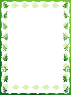 Trees Christmas Border page border