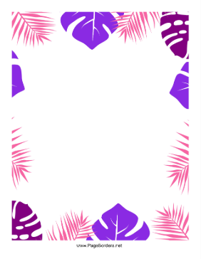Tropical Leaves Border page border