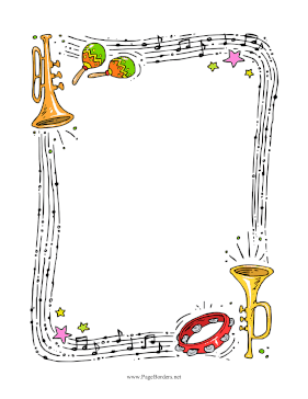 Trumpet Music page border