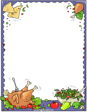 Turkey And Salad page border